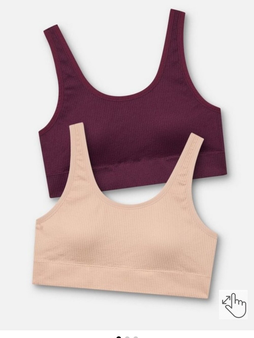 🆕️ Torrid Lightly Lined Seamless Ribbed Scoop Neck Bralette 2-Pack